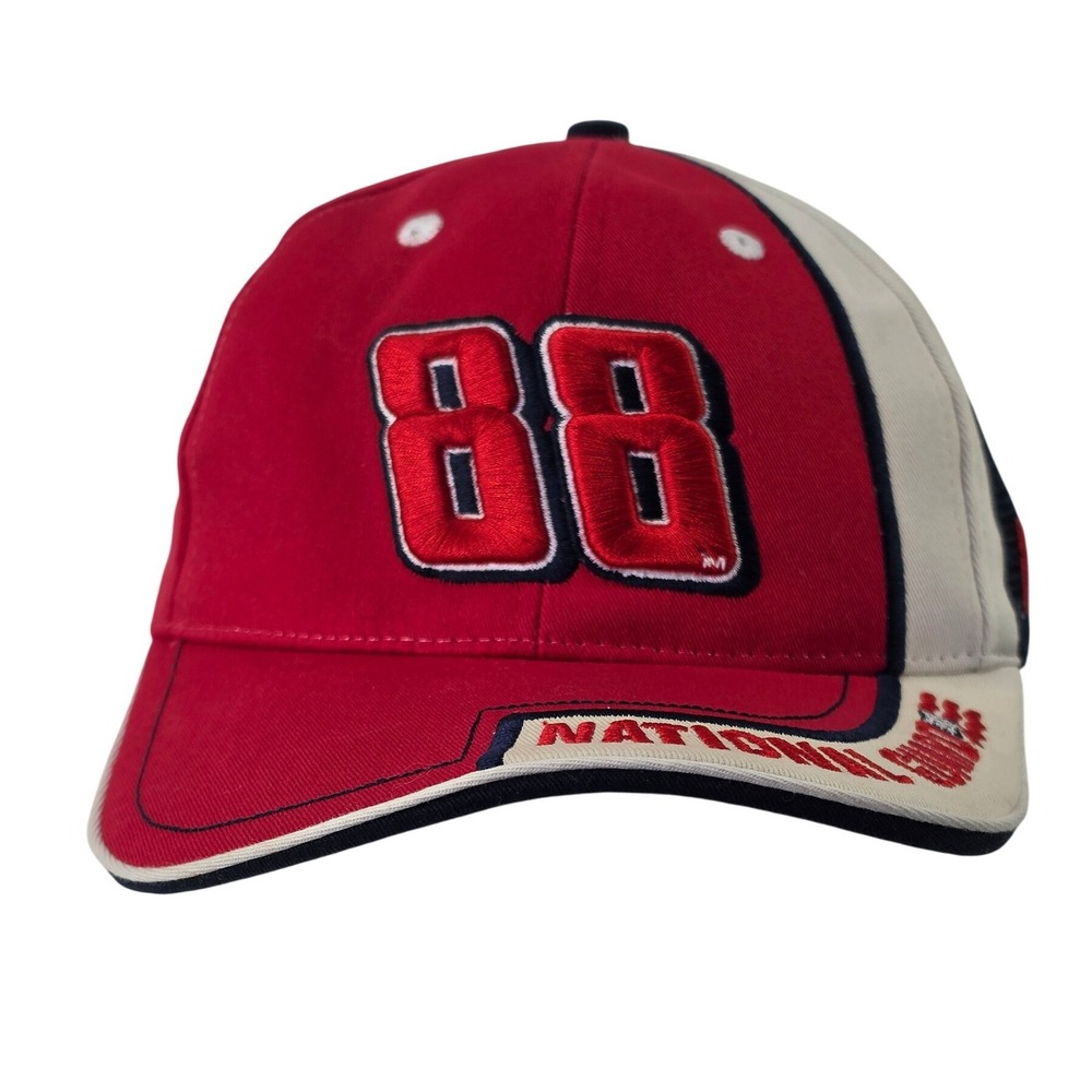 Dale Earnhardt Jr 88 National Guard NASCAR Hat Red Mesh Adjustable Racing Cap